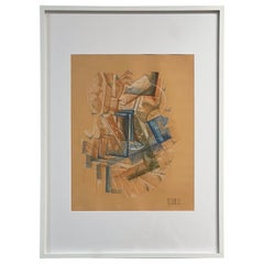 Paul Nabb Pittura cubista astratta a pastello