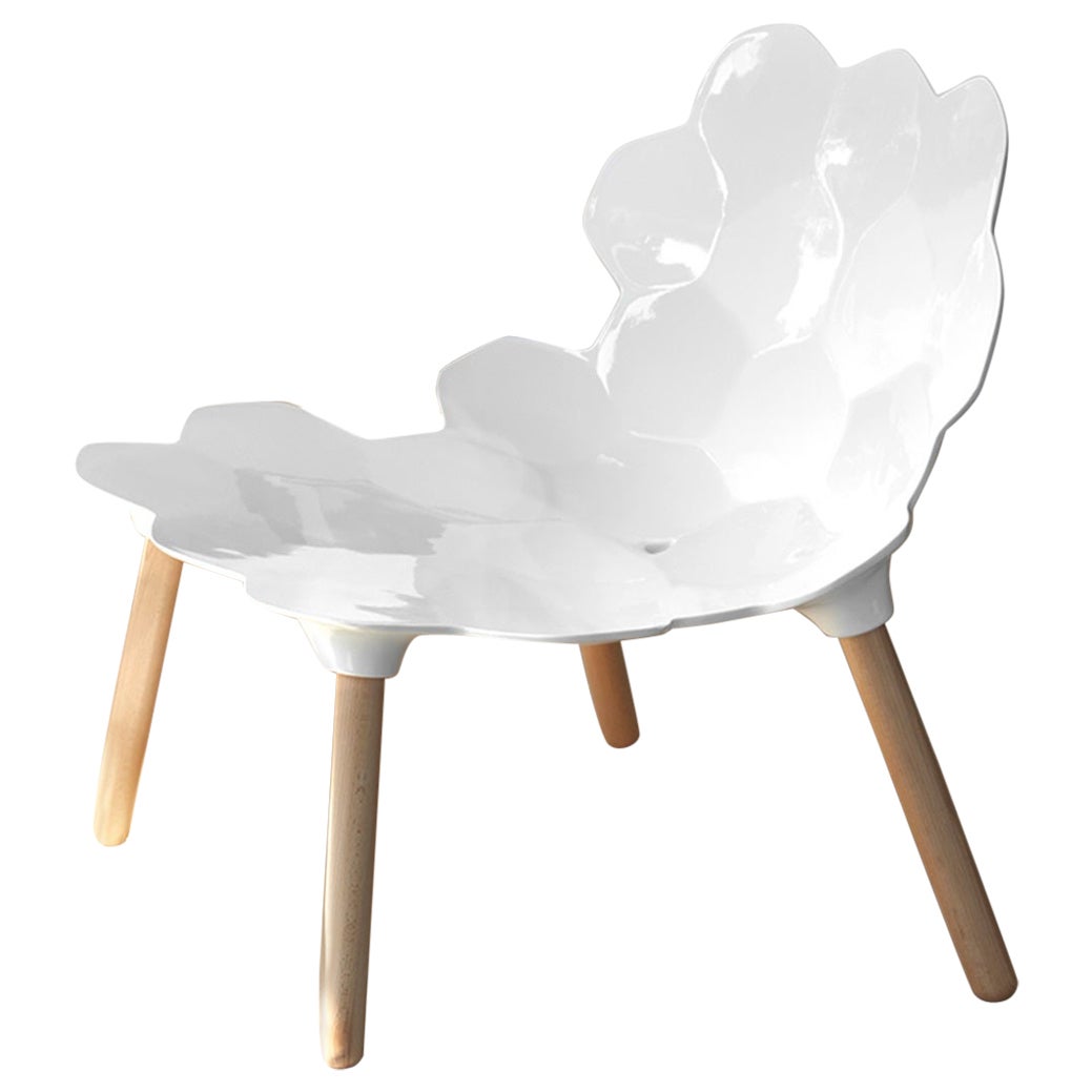 Absolute Glossy White Tarta Low Chair by Roberto Paoli