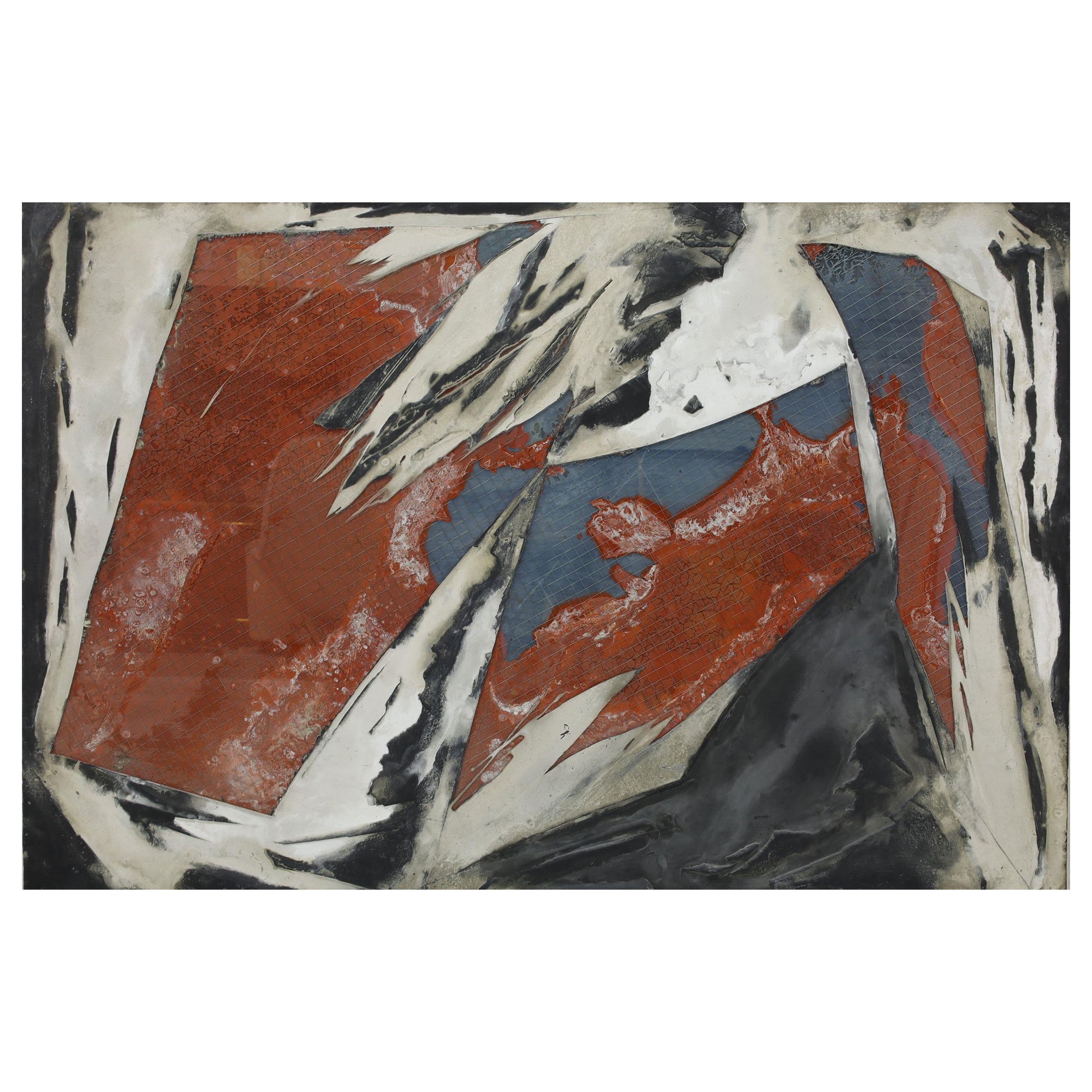 Laddie John Dill, nato nel 1943, Tecnica mista astratta, Dtd, 1981
