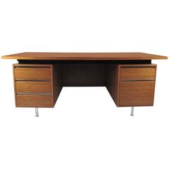 Stylish Vintage Teak Executive Desk