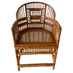 Vintage Burnt Bamboo & Rattan Brighton Chair