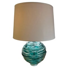 William Yeoward Designer Blown Glass Jade Table Lamp “Nery”
