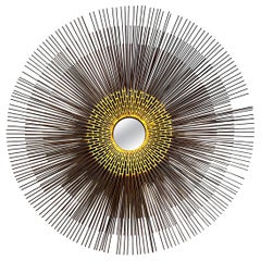 Brutalistische Mid-Century-Modern-Spiegelskulptur mit Sternschliff