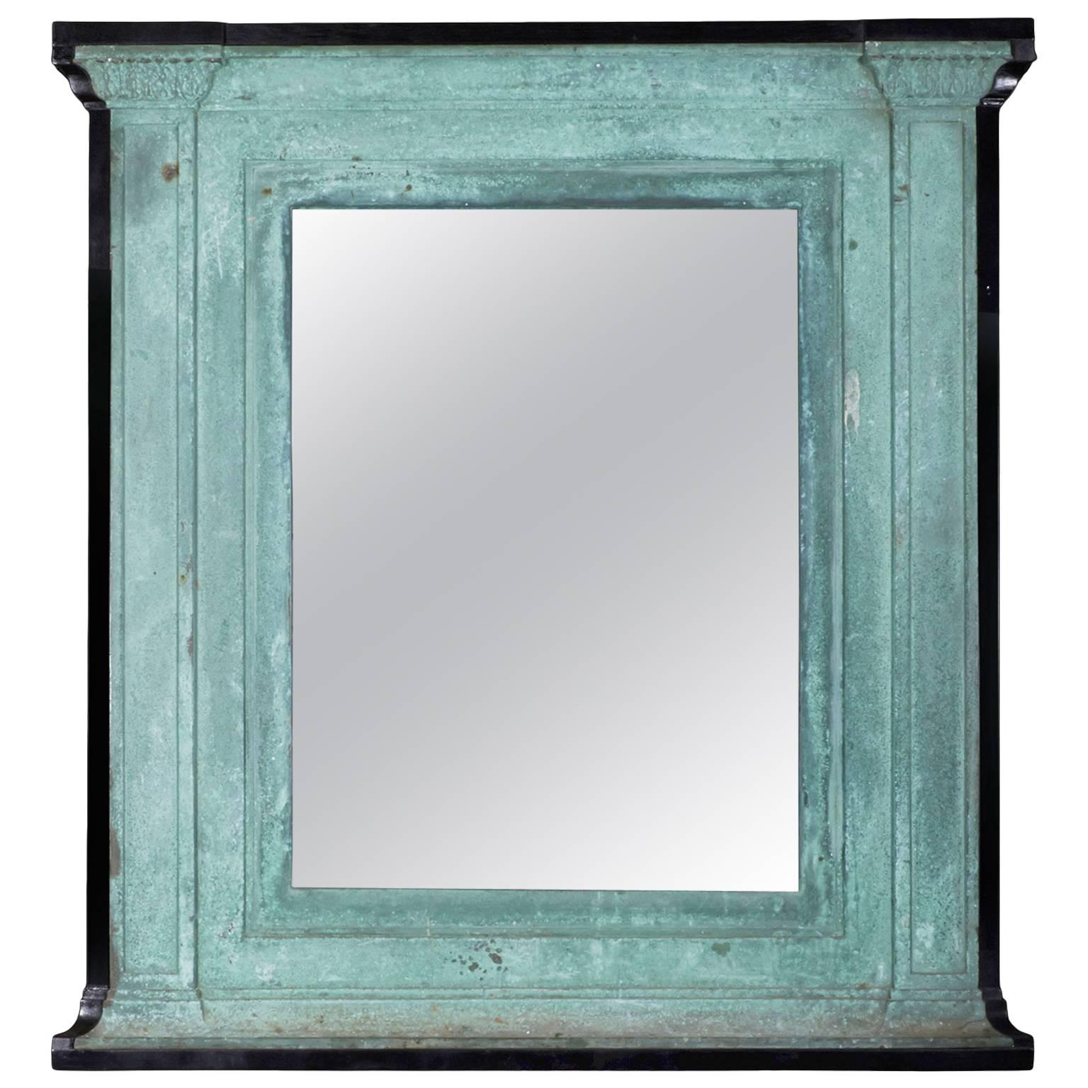 Bronze Mirror with Ebonized Surround For Sale