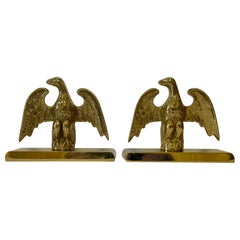 Pair of Virginia Metalcrafters Brass Eagle Bookends