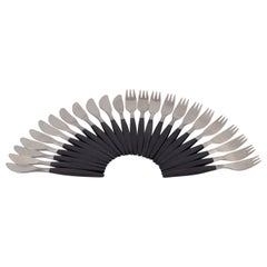 Folke Arström for Gense, Sweden. Twelve-person "Focus De Luxe" lunch cutlery set