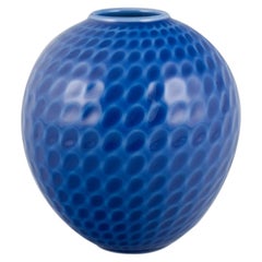 Maria Torstensson for Royal Copenhagen, porcelain vase with glaze in blue shades