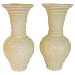 Very Rare Pair Trenton Potteries Art Deco Vases TAC