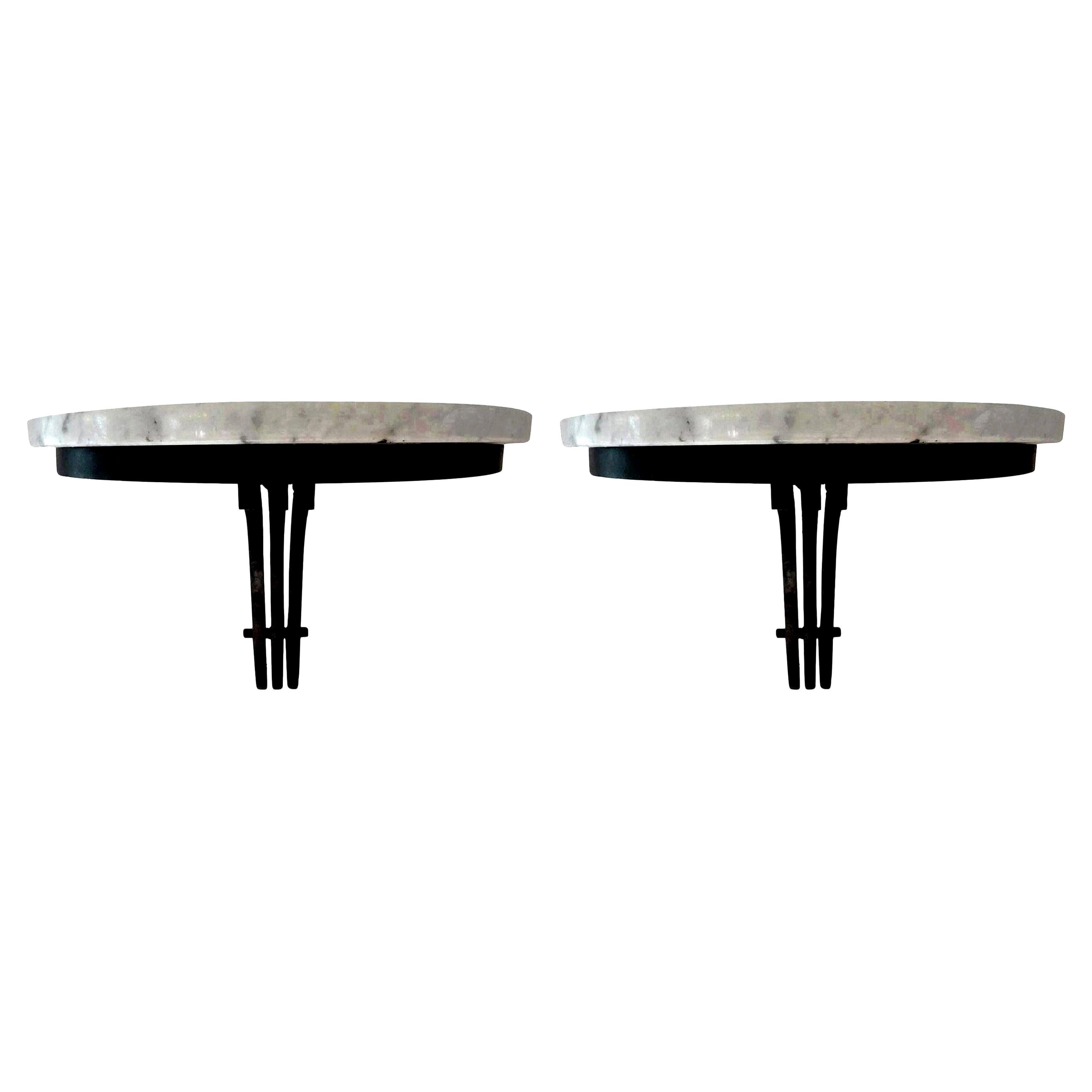 Vintage Art Deco Iron Wall Brackets at 1stDibs