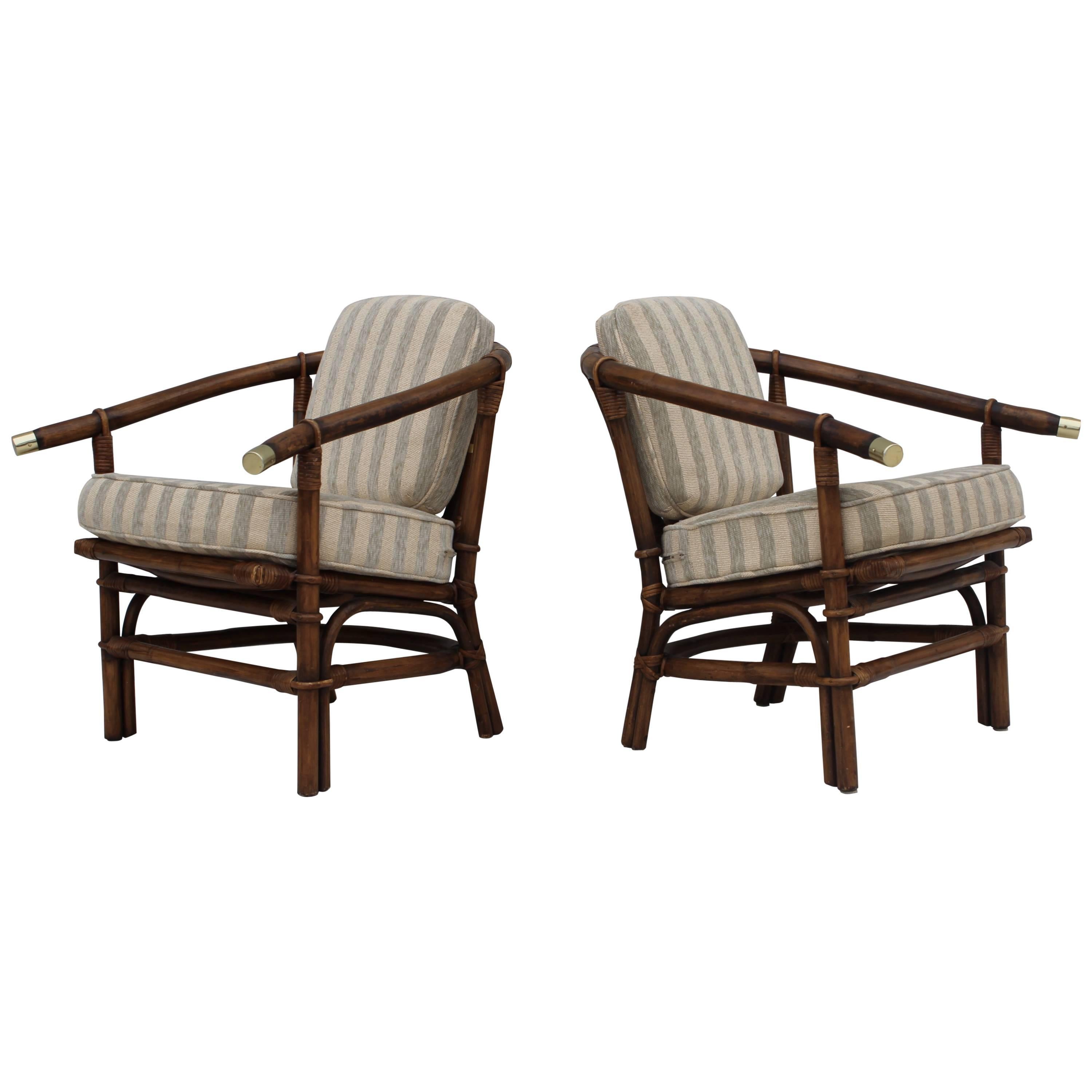 Pair of 1950s Ficks Reed Armchairs