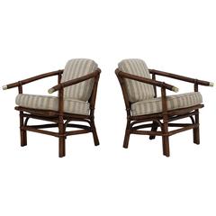 Pair of 1950s Ficks Reed Armchairs 5