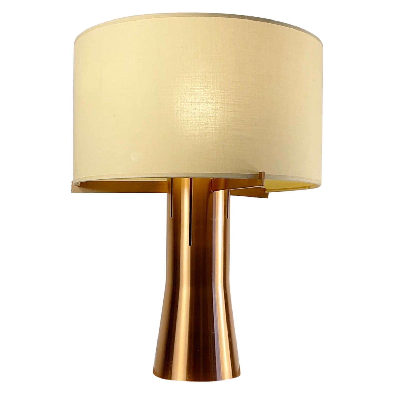 1970s Adjustable Copper Table Lamp in the Style of Jules Wabbes