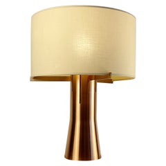 1970er Jahre Verstellbare Kupfer-Tischlampe im Stil von Jules Wabbes