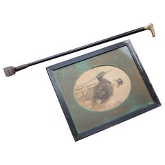 Antique 19th C Mr John Jennison & His Hoe, Belle Vue Zoological Gardens Manchester Curio