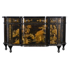 Maitland Smith Hand Painted Chinoiserie Commode or Credenza, 1990s
