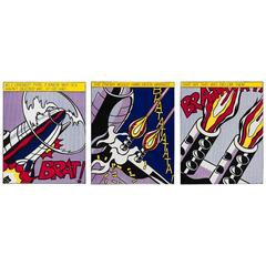Roy Lichtenstein, as I Opened Fire Set of three Lithographs