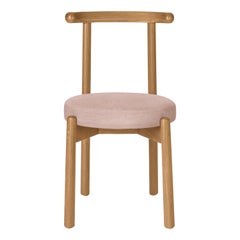 Sedia da pranzo moderna Colima personalizzabile, legno massiccio e imbottitura Rose.
