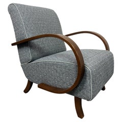 Sillón art déco azul de Jindřich Halabala