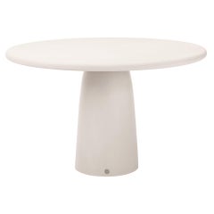 Contemporary Round Natural Plaster "Menhir" Table 140cm by Isabelle Beaumont
