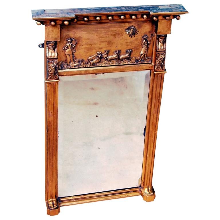 Antique Regency Gilt Pier Mirror at 1stDibs