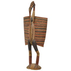 Statue de calao africaine sculptée de la Côte d'Ivoire