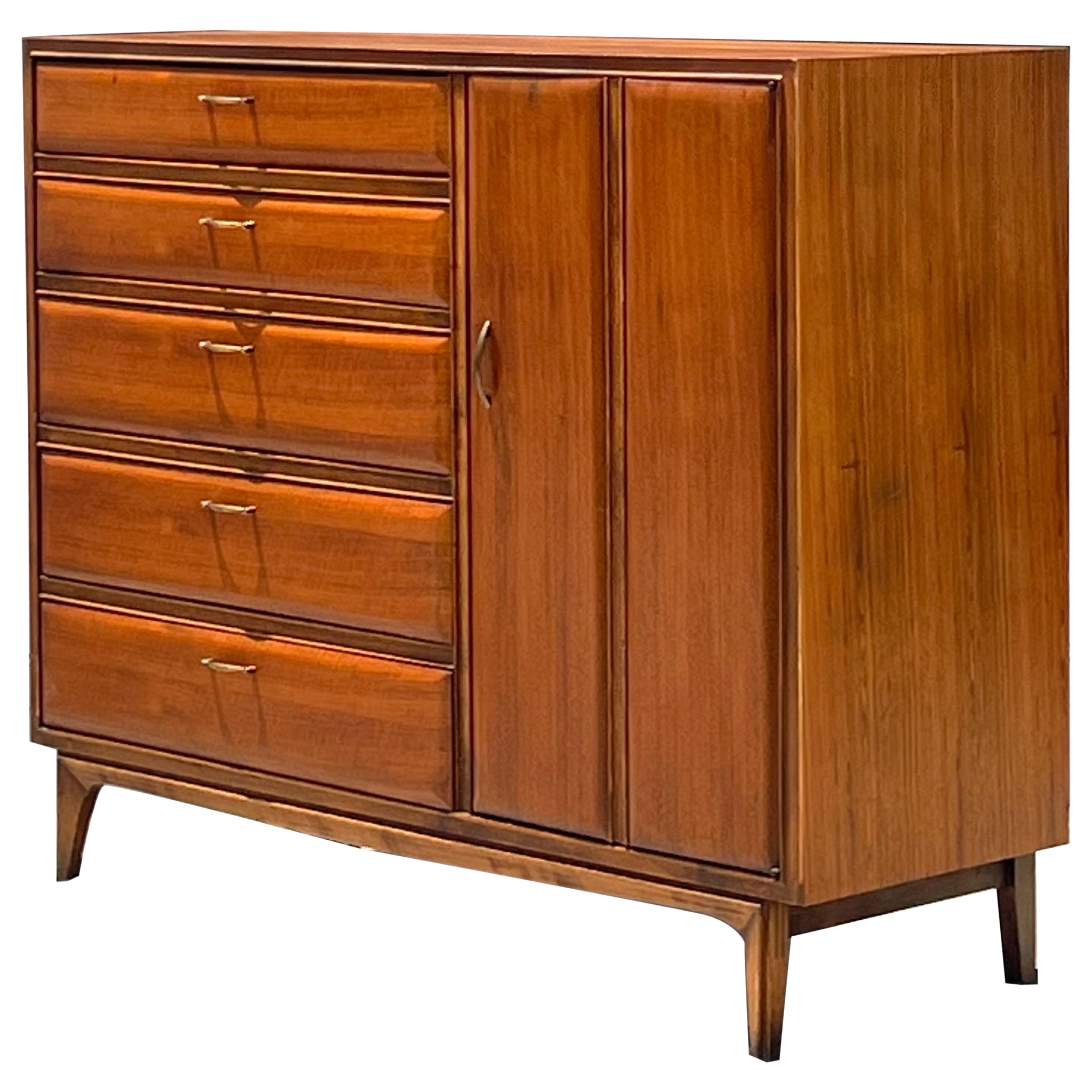 Mid-Century Walnut Tall Boy by Lane Furniture