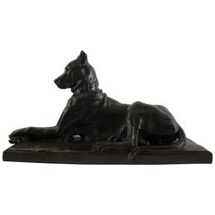 Fine Patinated Bronze Model of a Mastiff by Georges Gardet