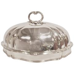 Antique Silver Plate Entree Food Dome Medium Size