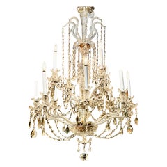Grand lustre de Bohème à 12 éclairages en cristal
