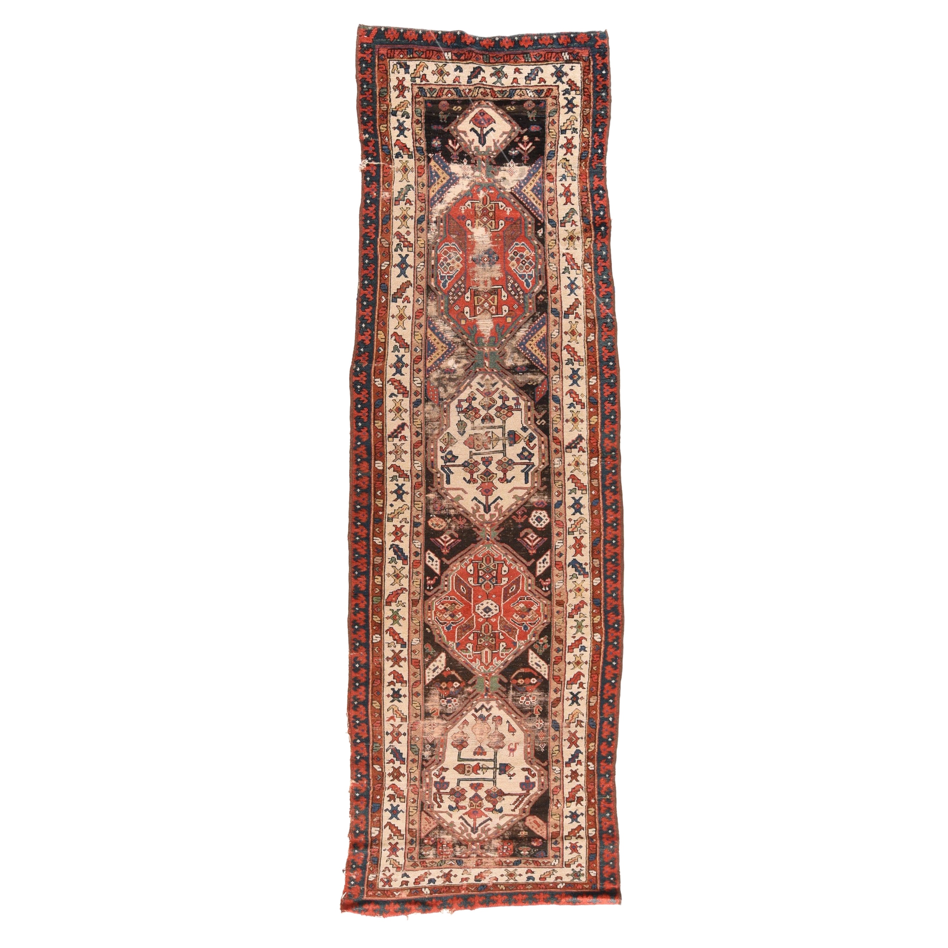 Antique North West Persian Rug 3' x 10'5''