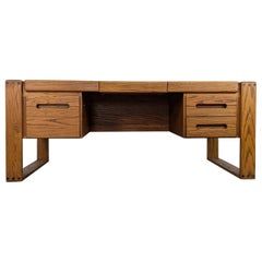 Mid Century Lou Hodges Handcrafted Oak Desk for California Design Group, c1970s