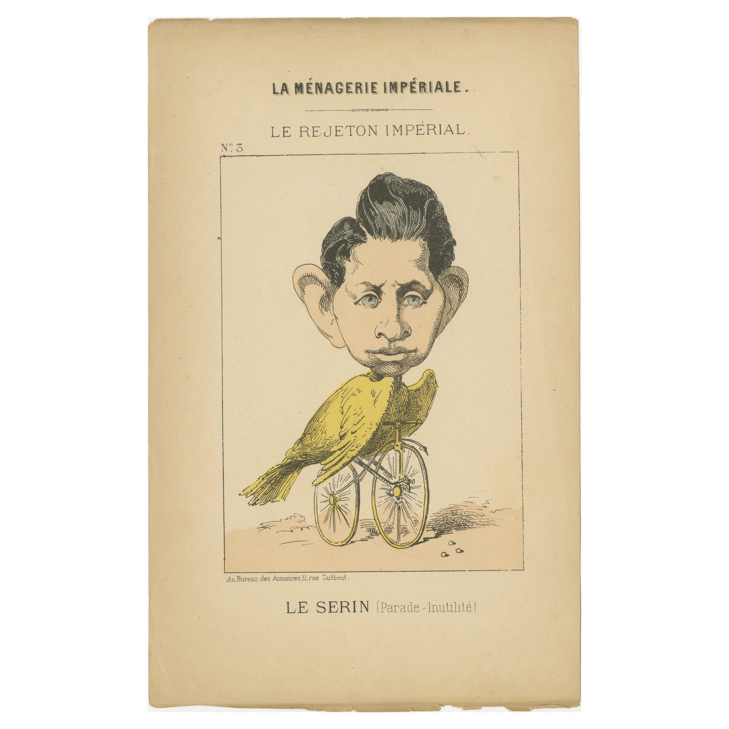 Imperial Menagerie: Prince Imperial - The Canary (Parade - Uselessness), 1870