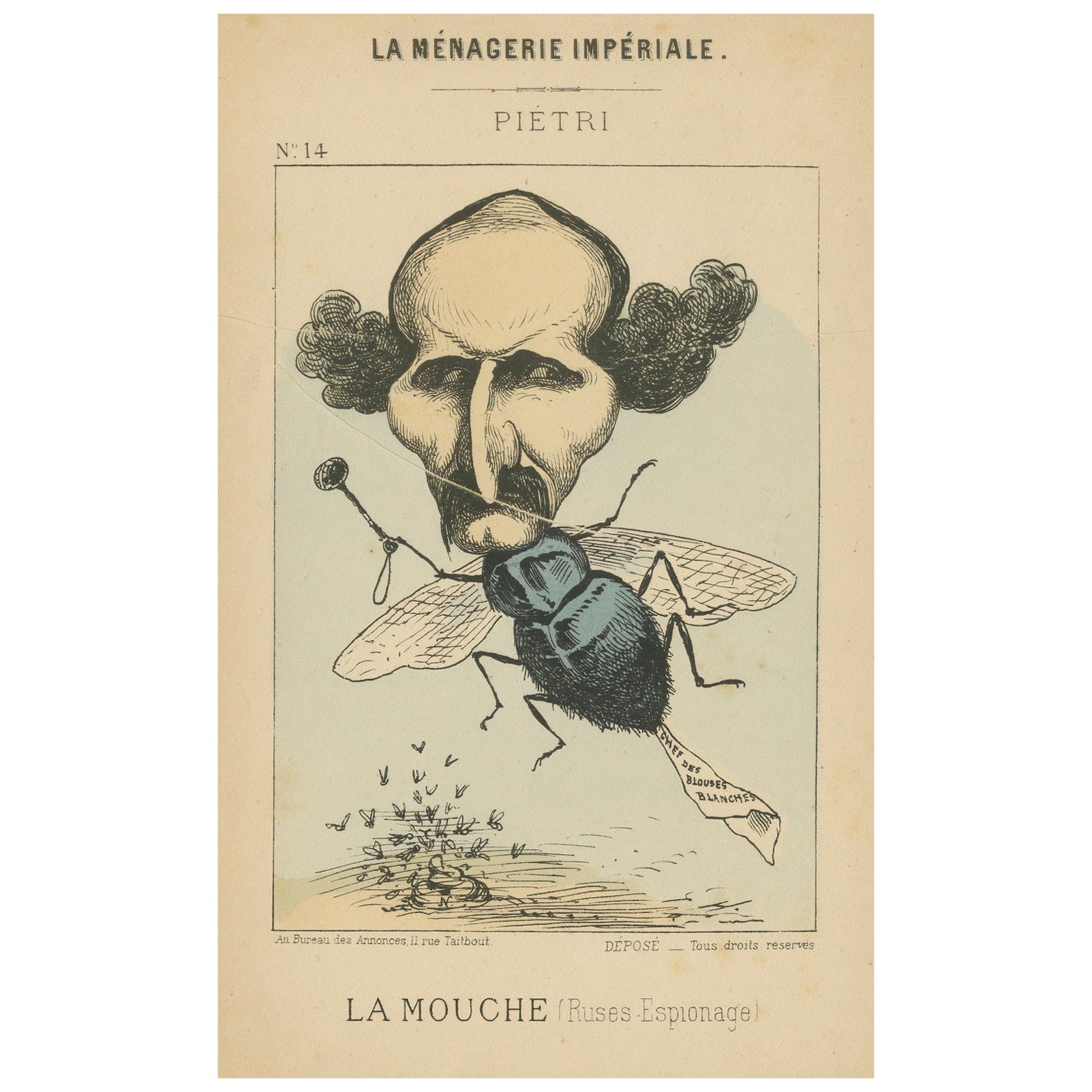 Menagerie Imperiali: Joseph Marie Piétri - La mosca (inganno - spionaggio), 1870 in vendita