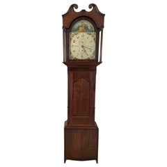 Antique 19th Century Oak and Mahogany Grandfather Clock by W Prior, Skipton