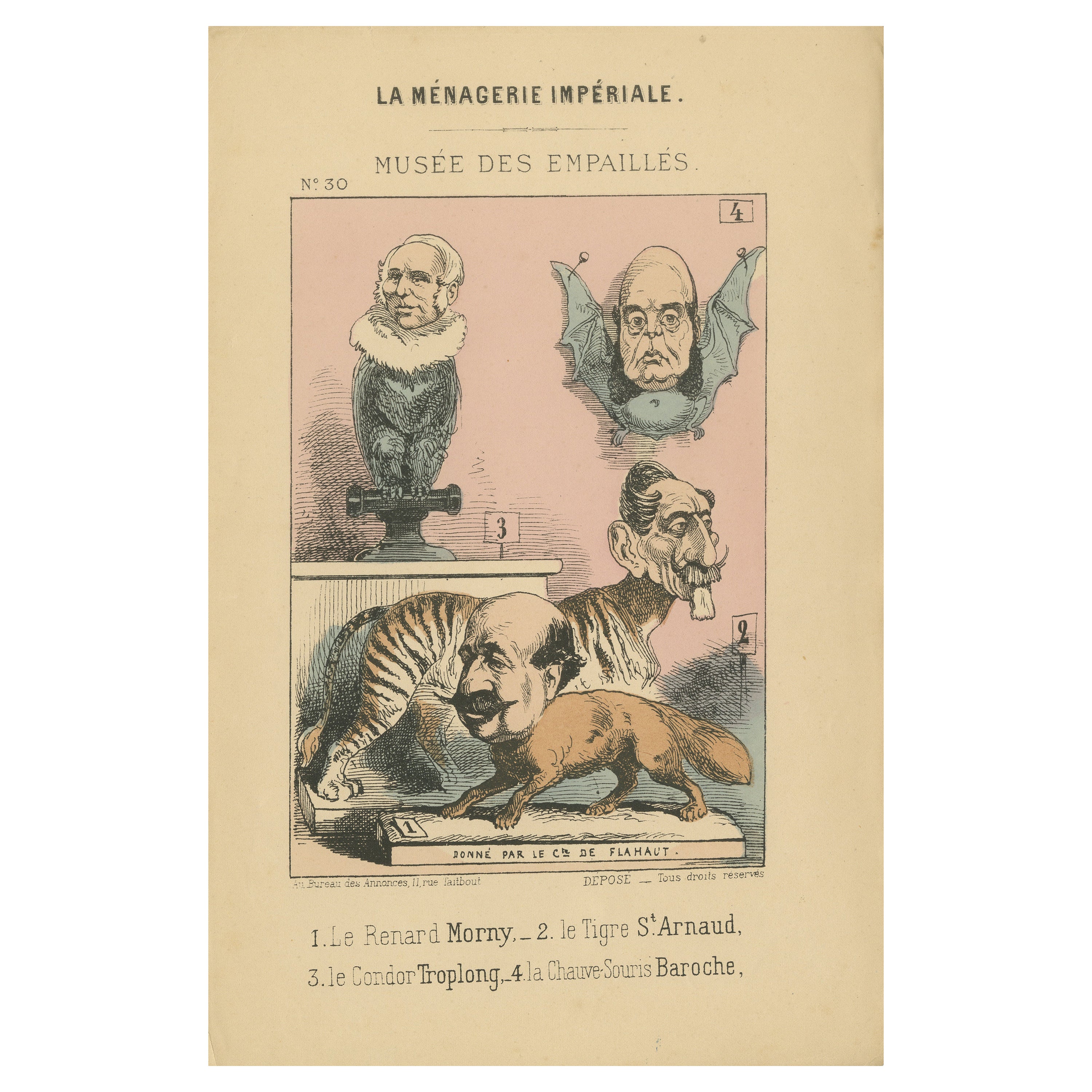 Imperial Menagerie: The Stuffed Museum - Satirical Caricatures, 1870