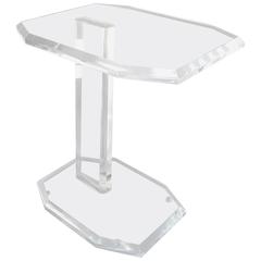 Mid-Century Thick Lucite Side Table or Drinks Table