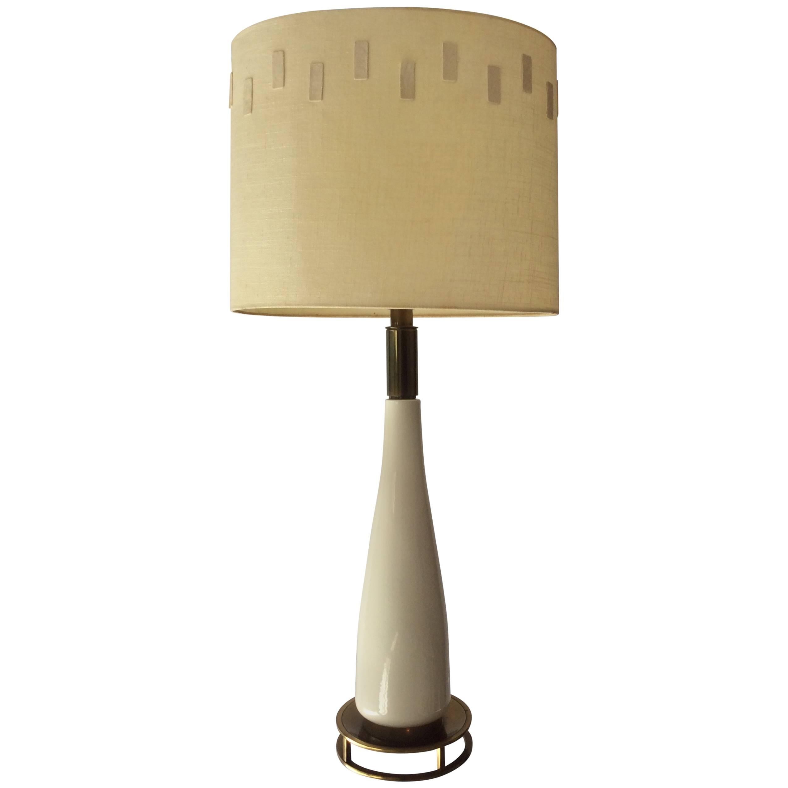 Large Mid-Century Modern Ceramic Stiffel Table Lamp For Sale