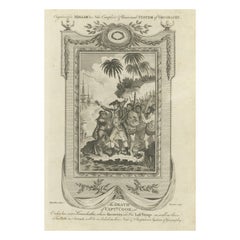 Engraving of The Tragic Demise of Captain James Cook in 1779 in the South Seas