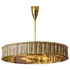 Lampadario circolare in vetro di Murano