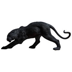 Bronzeskulptur „Panther“ im Vintage-Stil, 70er-Jahre