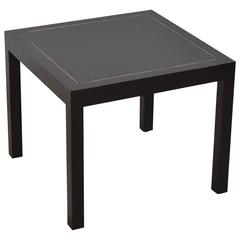 Dunbar Side or End Table with Inlaid Brass Detail 11