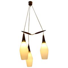 Three-Tiered Danish 1950s Chandelier 3