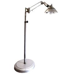 Vintage Large Rolling Articulated Arm Operating Room Lamp