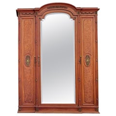 Vintage Regency Inlay and Ormolu Armoire