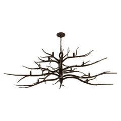 Hand-Forged Iron Branch Chandelier from The Collection by Michael Del Piero
