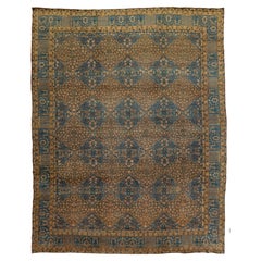 10 X 13 One of the Kind Antique Kerman Persian Design Wool Rug in Tan (Tapis de laine persan)