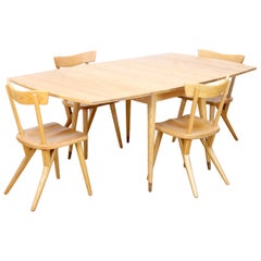 Vintage Mid Century Solid Oak Dining Set