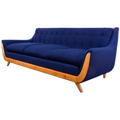 Three-Seat American Blue Sofa