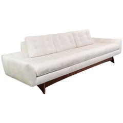 Vintage Adrian Pearsall White Linen Sofa