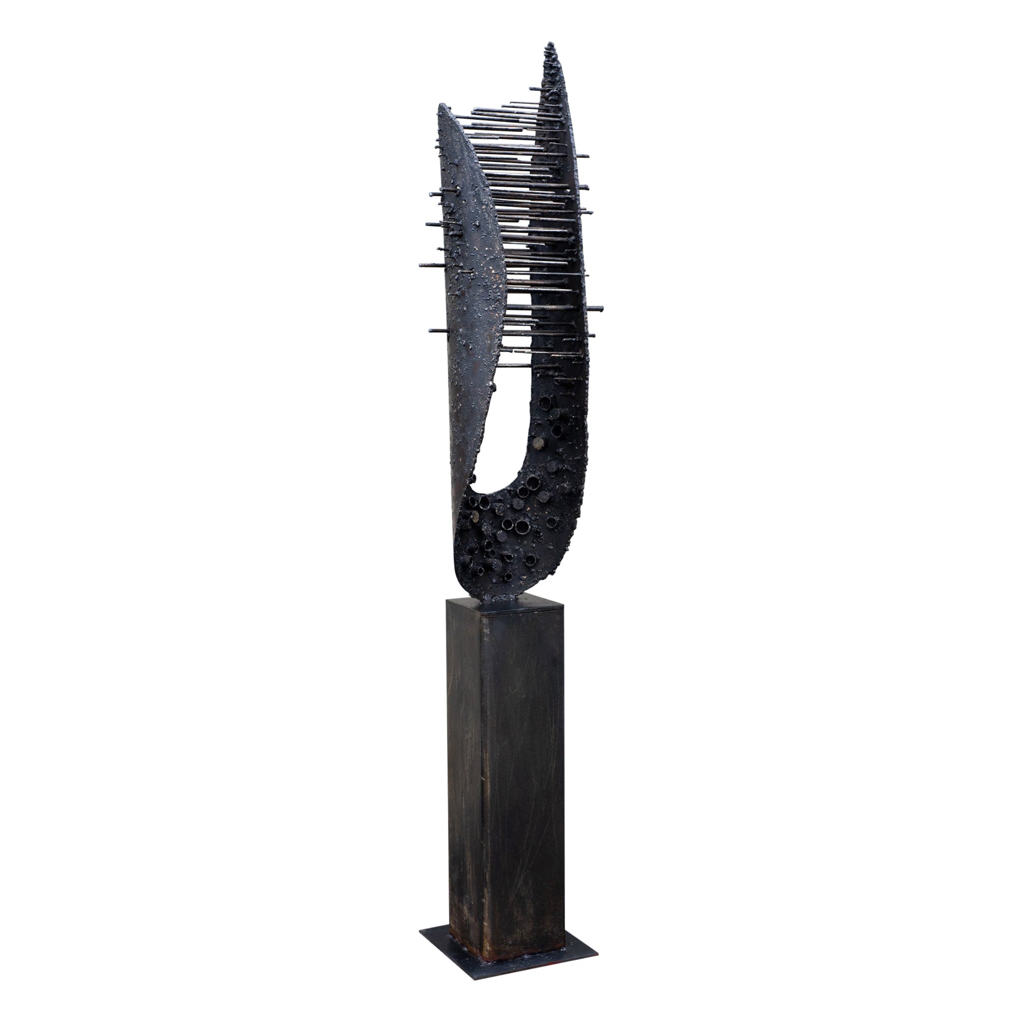 Sculpture monumentale unique de la série Voids de James Bearden « Vénus » en acier noirci
